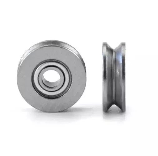 10x V623ZZ V Grooved Wire Guide Pulley Wheels Steel Rollers 12x3x4mm Ball Bearings - THE TECH STATION UK