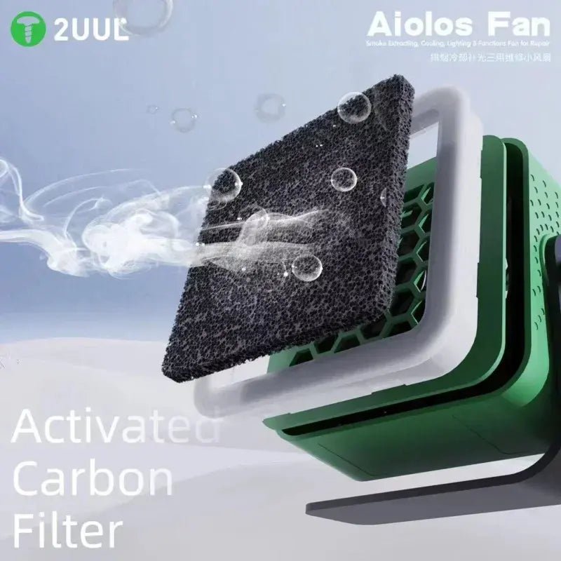 2UUL Aiolos Extractor Fan With Lighting + cooling Function For Phone / Motherboard repairs - THE TECH STATION UK