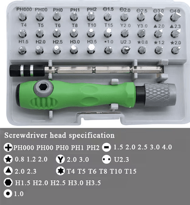 32 in 1 Magnetic Screwdriver Repair Tool Set Mini Precision Screwdriver Set - THE TECH STATION UK