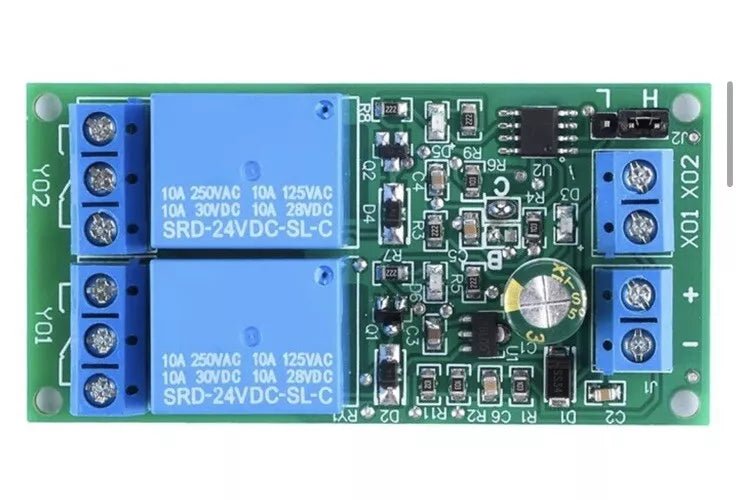 5V 12V 24V Dual Double Self - Locking Interlock Latching Relay Module High / Low - THE TECH STATION UK