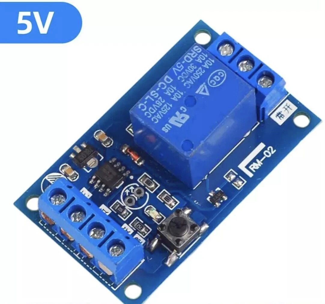 5V 12V 24V Single Self Locking Latching Bistable Interlock Relay Module Switch - THE TECH STATION UK