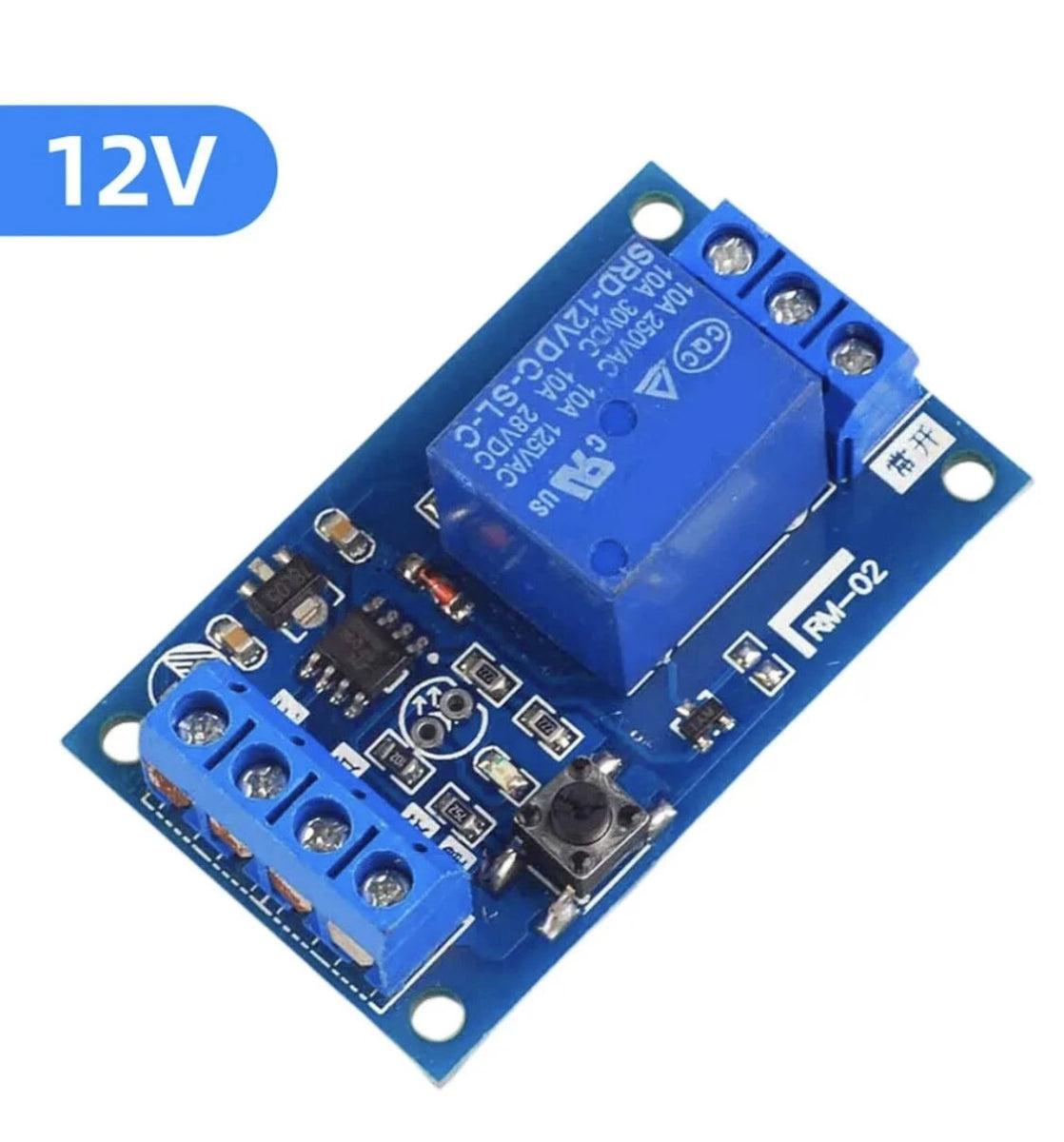 5V 12V 24V Single Self Locking Latching Bistable Interlock Relay Module Switch - THE TECH STATION UK