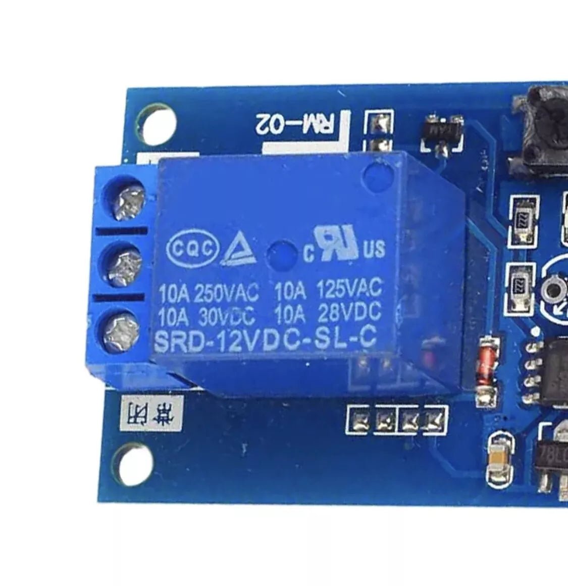 5V 12V 24V Single Self Locking Latching Bistable Interlock Relay Module Switch - THE TECH STATION UK