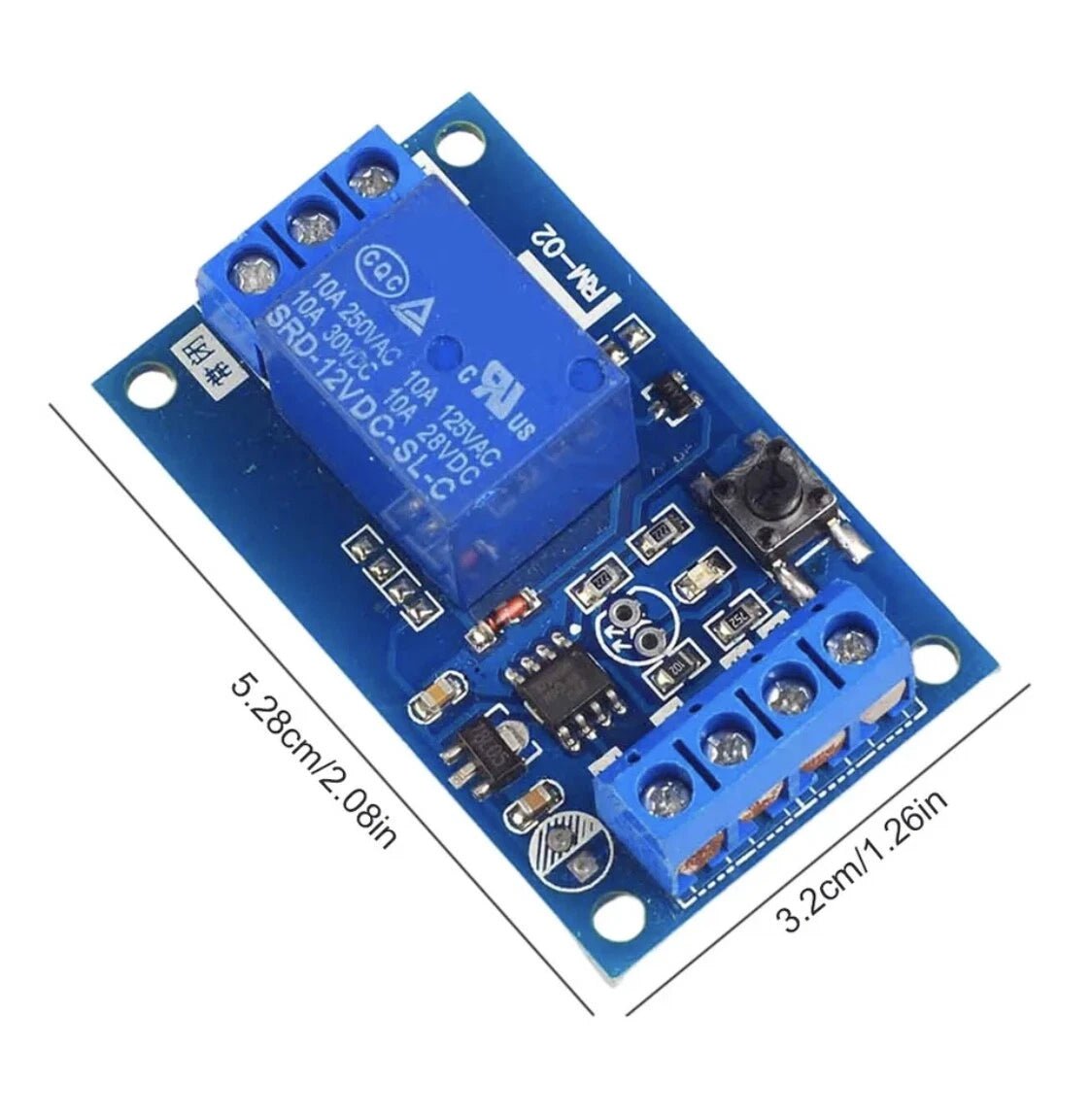 5V 12V 24V Single Self Locking Latching Bistable Interlock Relay Module Switch - THE TECH STATION UK