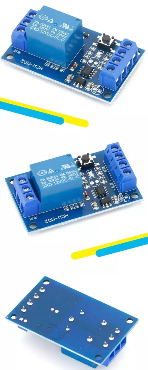 5V 12V 24V Single Self Locking Latching Bistable Interlock Relay Module Switch - THE TECH STATION UK