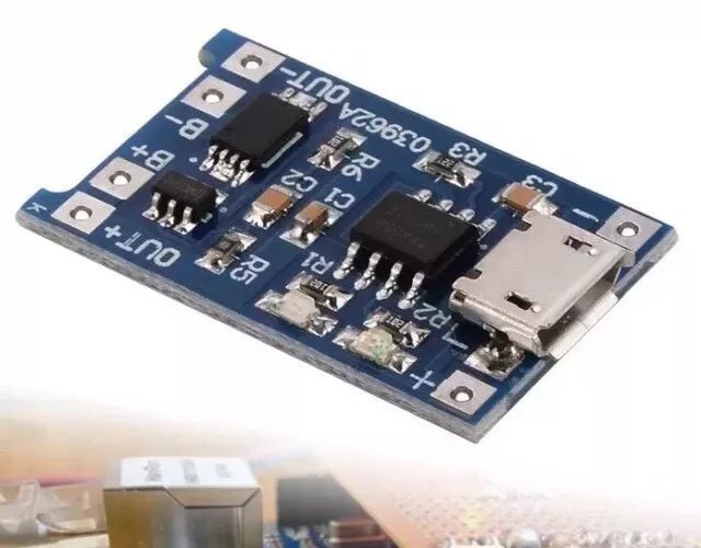5V Micro USB 1A 18650 Lithium Battery Charger Module TP4056 With Protection - THE TECH STATION UK