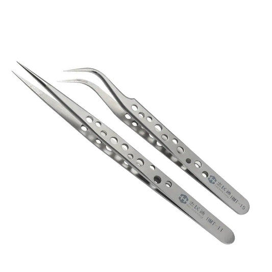 Precision Stainless Steel Tweezers Curved Or Straight Tip - THE TECH STATION UK