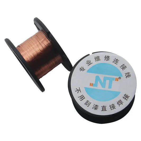 Pure Enamelled Coated Copper Jumper Wire 0.1mm 9M Roll - THE TECH STATION UK