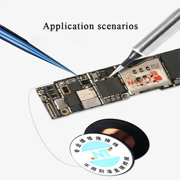 Pure Enamelled Coated Copper Jumper Wire 0.1mm 9M Roll - THE TECH STATION UK