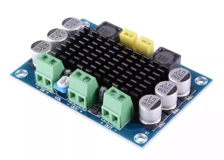 TPA3116 D2 DA DC 12V - 24V 100W Mono Channel Digital Power Audio Amplifier Board - THE TECH STATION UK