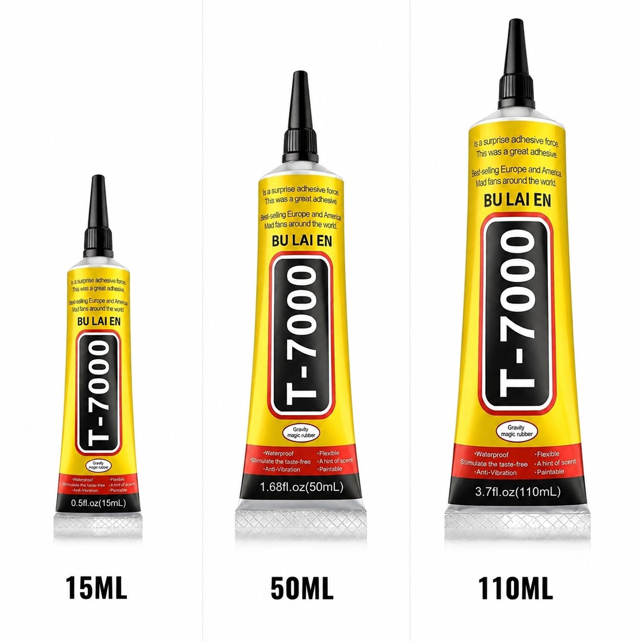 T7000 Black Contact Adhesive Glue ACRYLIC CRYSTAL CRAFT JEWELLERY phone repair ,15,50,110ml GLUES BLACK