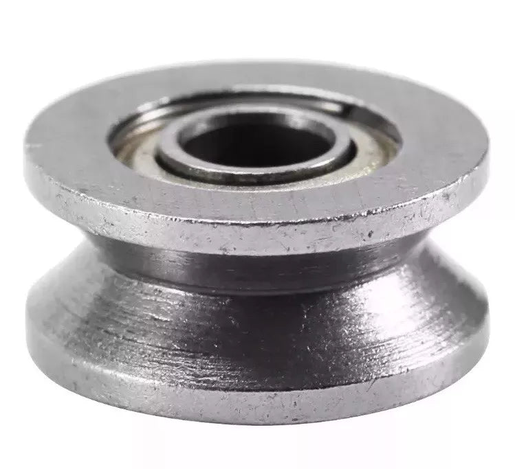 10x V623ZZ V Grooved Wire Guide Pulley Wheels Steel Rollers 12x3x4mm Ball Bearings - THE TECH STATION UK