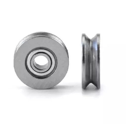 10x V623ZZ V Grooved Wire Guide Pulley Wheels Steel Rollers 12x3x4mm Ball Bearings - THE TECH STATION UK