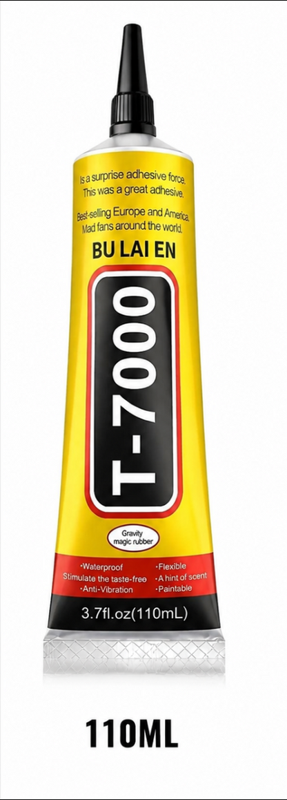 T7000 Black Contact Adhesive Glue ACRYLIC CRYSTAL CRAFT JEWELLERY phone repair ,15,50,110ml GLUES BLACK