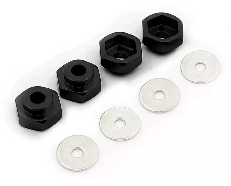 4x RC Wheel Hub Adapters 17mm to 12mm Hex For 1:10 Short Course Tyre Metal Nuts - THE TECH STATION UK