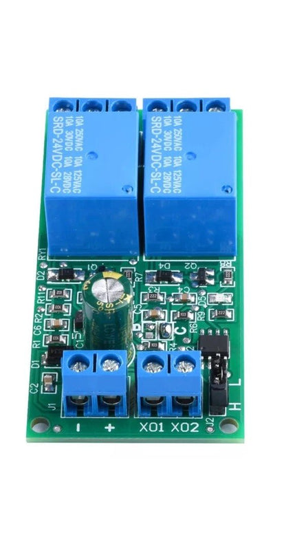 5V 12V 24V Dual Double Self - Locking Interlock Latching Relay Module High / Low - THE TECH STATION UK