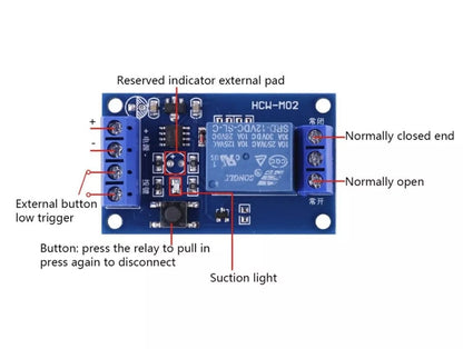 5V 12V 24V Single Self Locking Latching Bistable Interlock Relay Module Switch - THE TECH STATION UK
