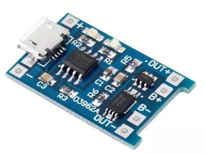5V Micro USB 1A 18650 Lithium Battery Charger Module TP4056 With Protection - THE TECH STATION UK