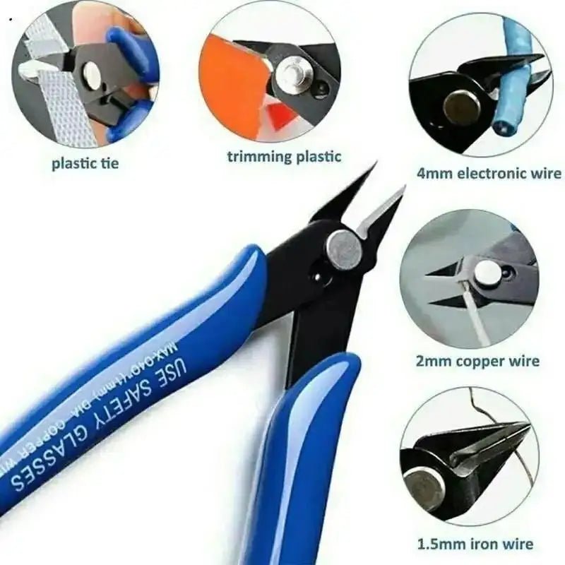 Electrical Wire Cutters Cutting Pliers Anti - slip Rubber Mini Pliers Snippers - THE TECH STATION UK