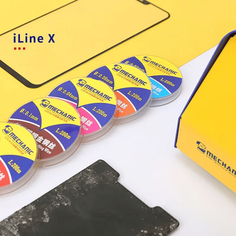 MECHANIC ILine X Series Special Carbon Steel Cutting Wire 0.03/0.04/0.05/0.06/0.08/0.028mm 200m LCD Screen Cutting Wire - THE TECH STATION UK