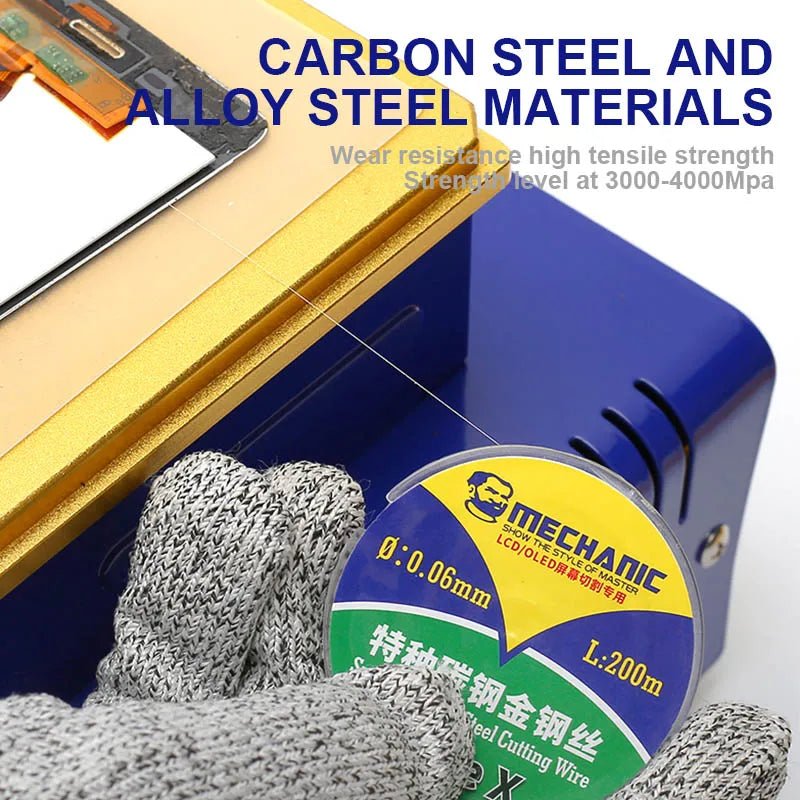 MECHANIC ILine X Series Special Carbon Steel Cutting Wire 0.03/0.04/0.05/0.06/0.08/0.028mm 200m LCD Screen Cutting Wire - THE TECH STATION UK