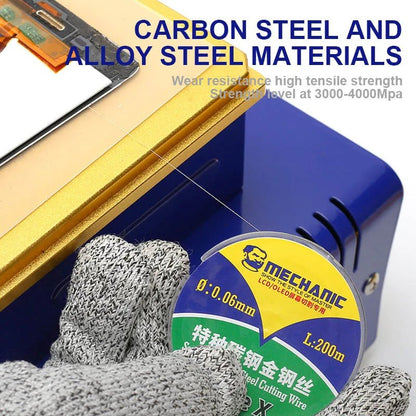 MECHANIC ILine X Series Special Carbon Steel Cutting Wire 0.03/0.04/0.05/0.06/0.08/0.028mm 200m LCD Screen Cutting Wire - THE TECH STATION UK