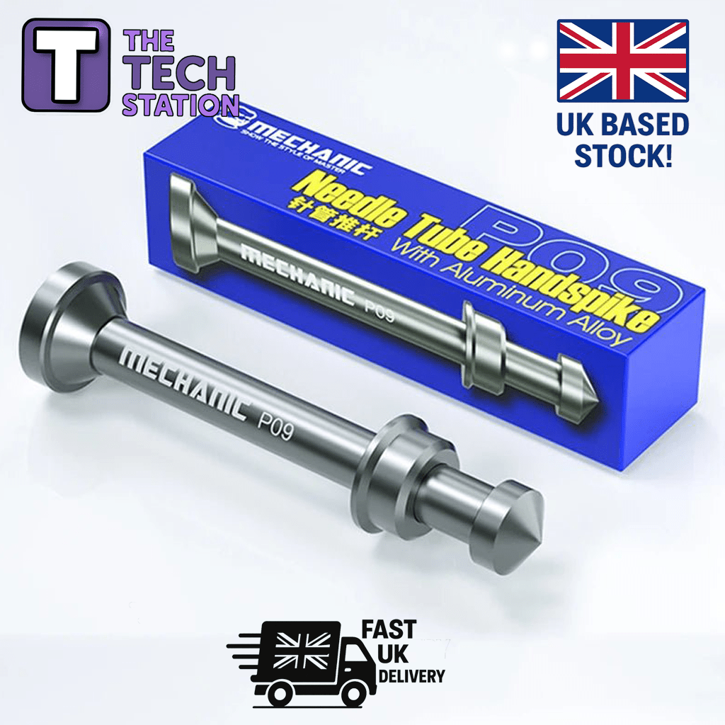 MECHANIC P09 Aluminum Alloy Tube Piston Solder Paste Flux Booster Manual Syringe Plunger Dispenser Propulsion Phone Repair Tool Plus Small and large tip - THE TECH STATION UK