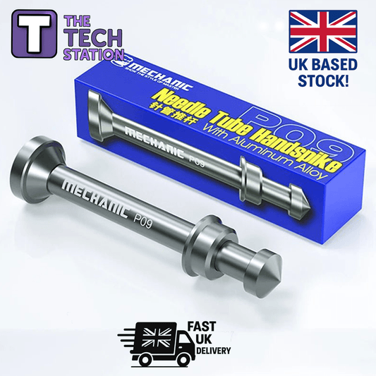 MECHANIC P09 Aluminum Alloy Tube Piston Solder Paste Flux Booster Manual Syringe Plunger Dispenser Propulsion Phone Repair Tool Plus Small and large tip - THE TECH STATION UK